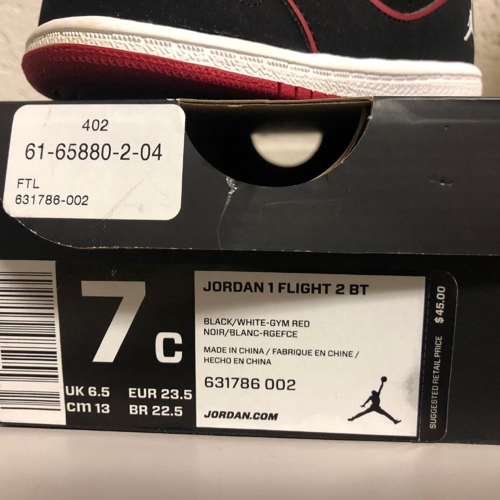 JORDAN 1 FLIGHT 2 BT BABY SNEAKERS, SIZE 7C/ EUC - Picture 2 of 7